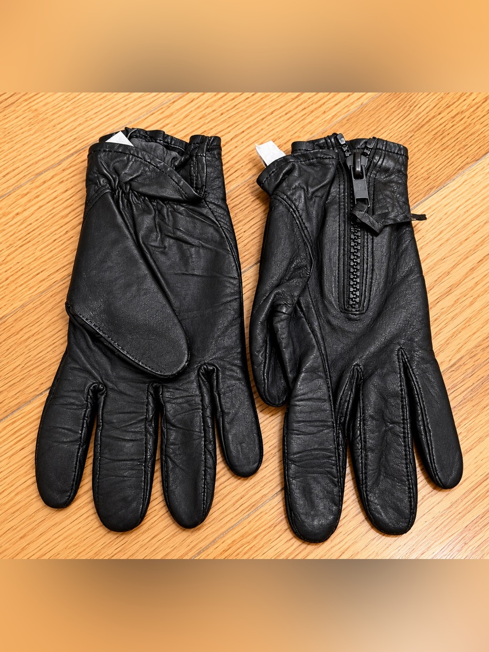 🔥Vintage Harley-Davidson Women’s XS Black Leather Motorcycle Riding Gloves